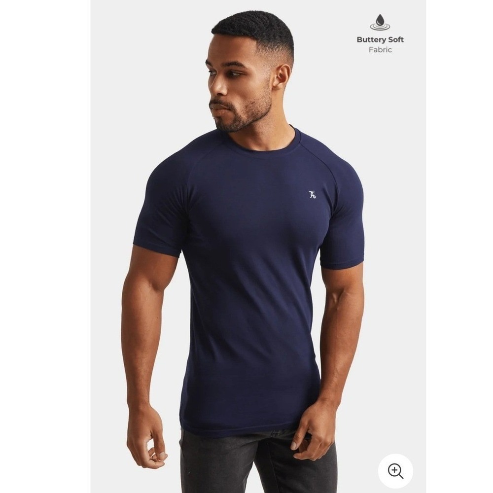 Tailored athlete essential t shirt large navy gym casual mens basics